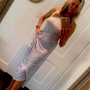 Olive & Oak One Shoulder Blue Dress